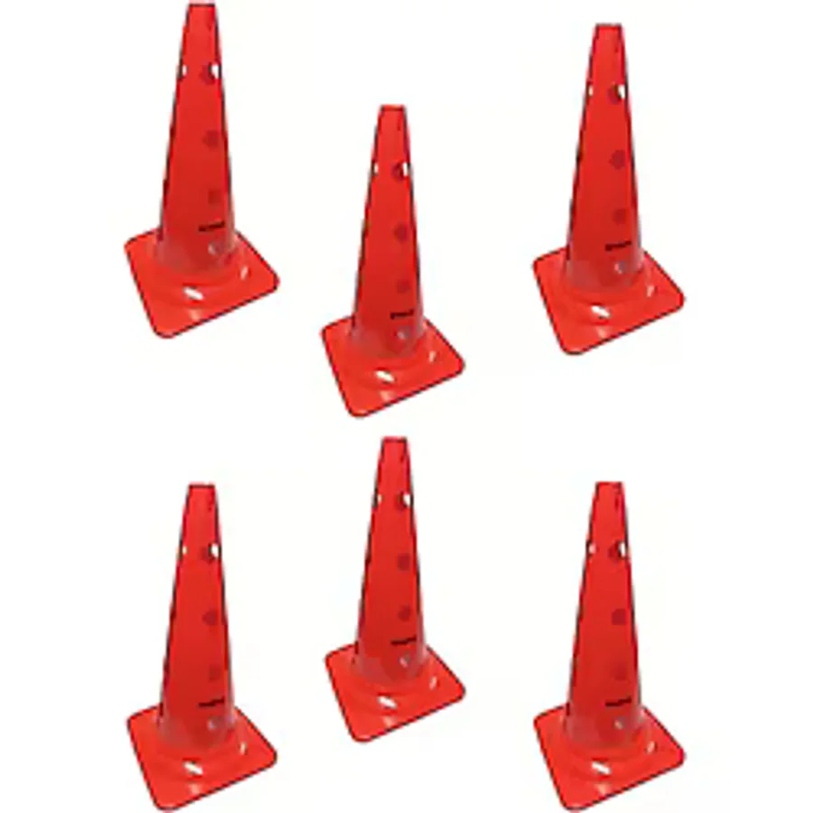 AVESSA Hn-52-1 Delikli Antrenman Hunisi 52 Cm Kırmızı 6lı