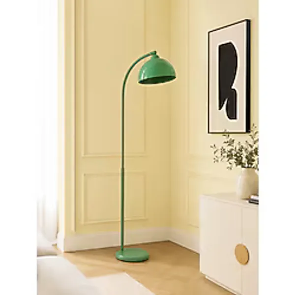 Avizade Nebula Yeşil Metal Premium Tasarım Hareketli Başlıklı Ayaklı Lambader Retro Şapkalı Dekoratif Zemin Lambası Modern Salon Oturma Odası Köşe Aydınlatma E27 Duy Uyumlu