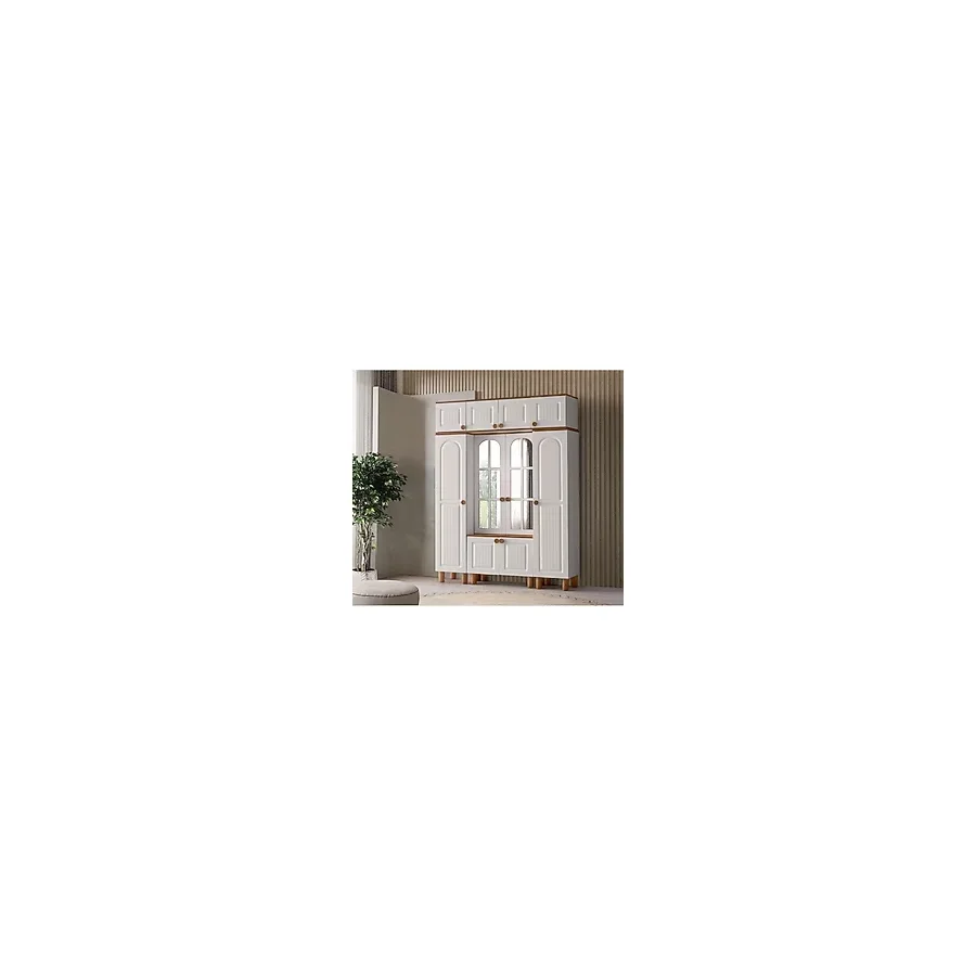 Avm 24 Ücretsiz Montaj-%100 MDF-Aytaşı-Bohem Begonya Aynalı Portmanto