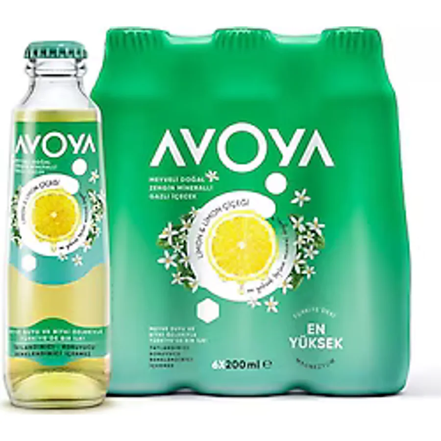 Avoya Limon ve Limon Çiçeği Maden Suyu 6x200 ml