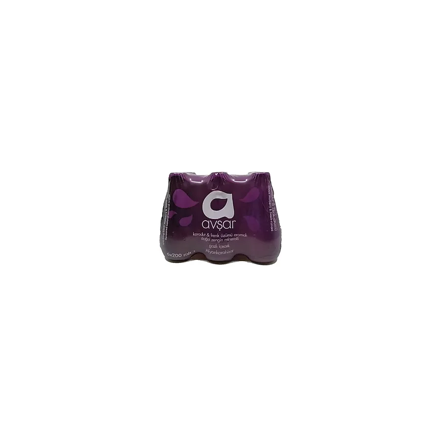 Avşar Karadut & Frenk Üzümü Aromalı Maden Suyu 6x200 ml