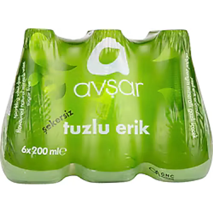Avşar Yeşil Erik Aromalı Maden Suyu 6x200 ml