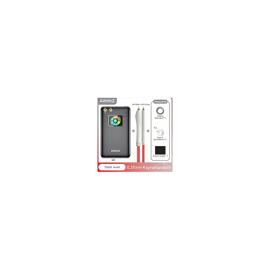 Awithz U3 7500MAH LCD Ekranlı Nokta Kaynak Pil Punta Kaynak Makinesi