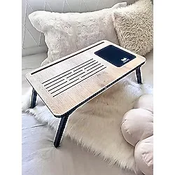 Axolotl Foldaway Telefon ve Tablet Bölmeli Katlanır Ayaklı Laptop Sehpası Notebook Bilgisayar Çalışma Masası,foldaway01 - Y: 25 cm D: 35 cm G: 55 cm - Ceviz