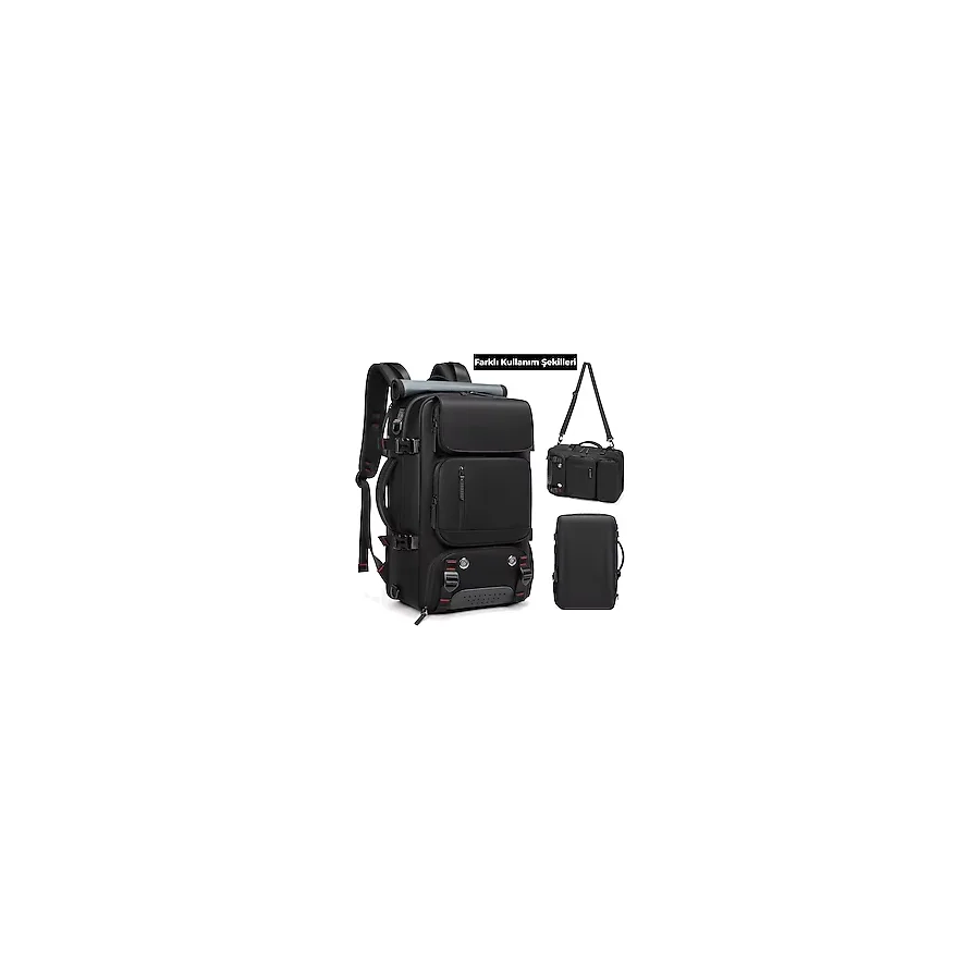 Ayakkabı Bölmeli Su Geçirmez Spor & Seyahat Sırt Çantası - 30L - 16" Laptop Bölmeli