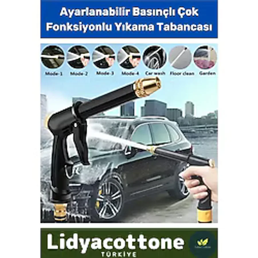 Ayarlanabilir Basınçlı Çok Fonksiyonlu Yıkama Tabancası Oto Araba Bahçe Yıkama Tabancası Makinesi