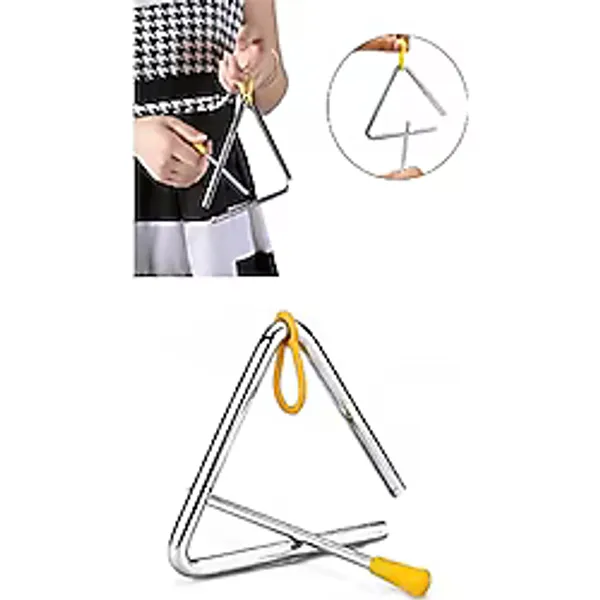 AyasEğiticiOyuncak Eğitici Metal Üçgen Zil Müfredata Uygun Anaokulu Çocuk Müzik Aleti Triangle