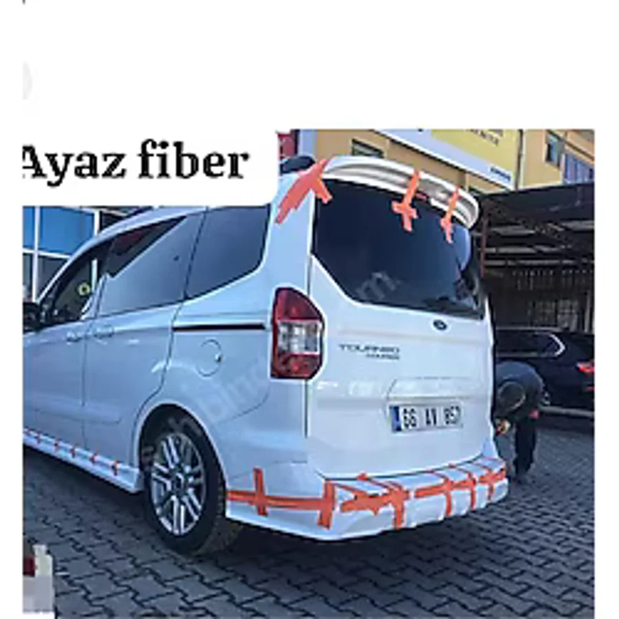 AYAZ FİBER GARAJ FORD COURİER ARKA TAMPON EKİ KARLIK FİBER BOYASIZ Uyumlu