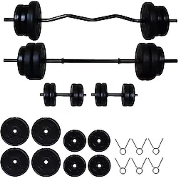 Aydın Sport 38 kg Z Barlı ve Düz Barlı Dambıl Halter Seti