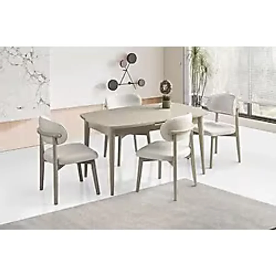 Aydınev 1006 Mdf Mutfak Masa Takımı - Bej