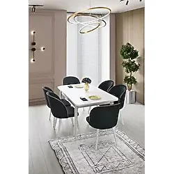 Aydinev Askar Mdf Yemek Masası + 6 Sandalye