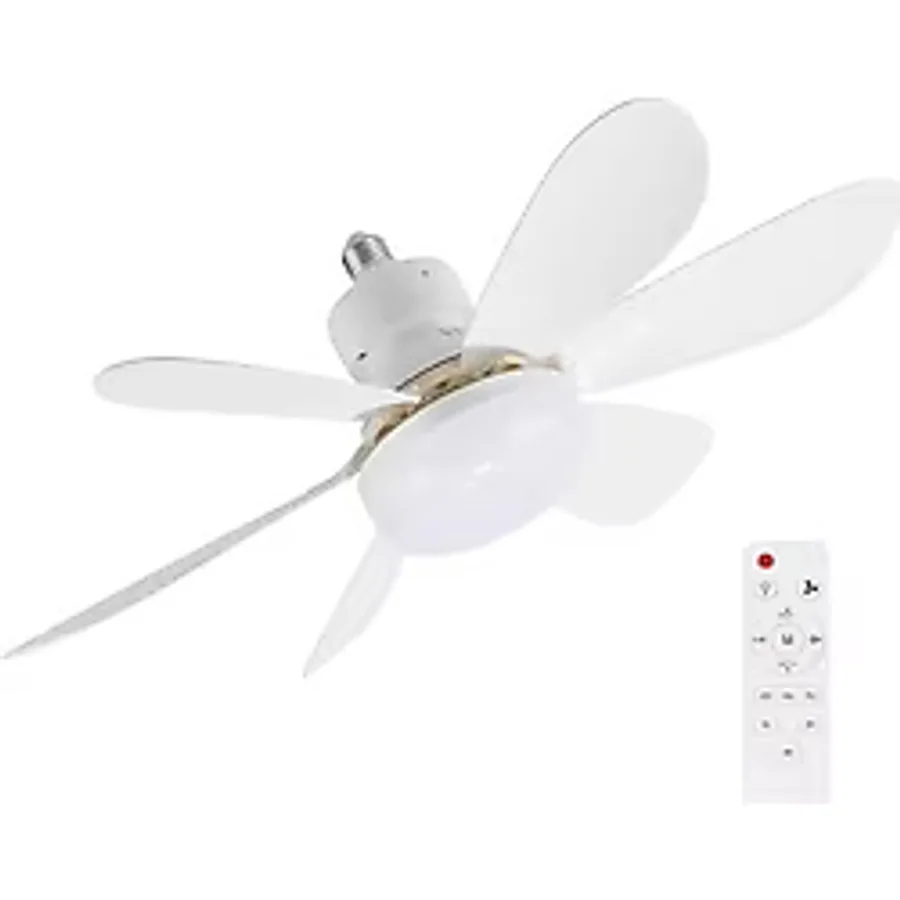 Aydınlatmalı Tavan Vantilatörü - 3 Renk Işık Modu ve 3 Kademe Hız Ayarı, Ayarlanabilir Parlaklık, Uzaktan Kumanda, Zamanlayıcılı Kapanma, 52 Cm Genişlik, Kolay Kurulumlu, Led Işıklı Tavan Vantilatörü