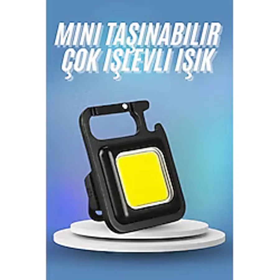 Aydogan's Işıldak USB Şarjlı Cep El Feneri Taşınabilir Mini LED Işık Çok Fonksiyonlu - Renkli