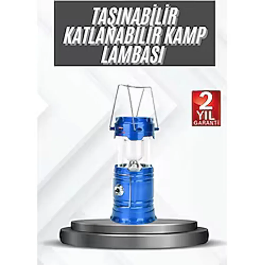 Aydogan's Kamp Lambası Güneş Enerjili LED Lamba Işıldak Şarjlı Powerbank Özellikli - Renkli