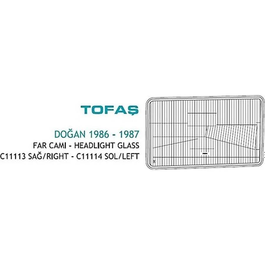 Ayfar Far Camı Fıat Dkş 1985-1987 Fıat Dkş M.131 Doğan Sol
