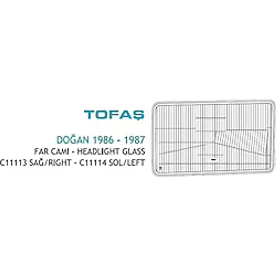 Ayfar Far Camı Fıat Dkş 1985-1987 Fıat Dkş M.131 Doğan Sol