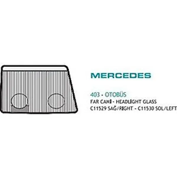 Ayfar Far Camı Mercedes 403 Otobüs Sağ