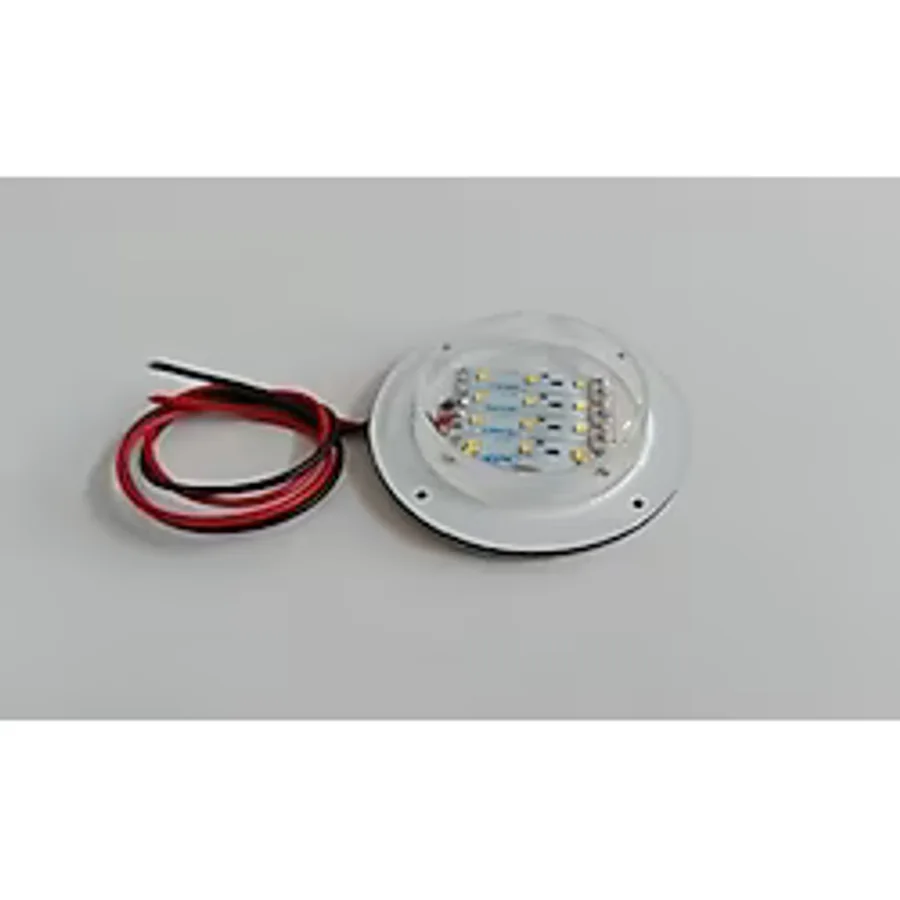Ayge Elektronik Ayge Su Geçirmez Osram - Samsung LED Yuvarlak Lamba Marine Yat Tekne Karavan 12V Dc - 10 cm - Beyaz
