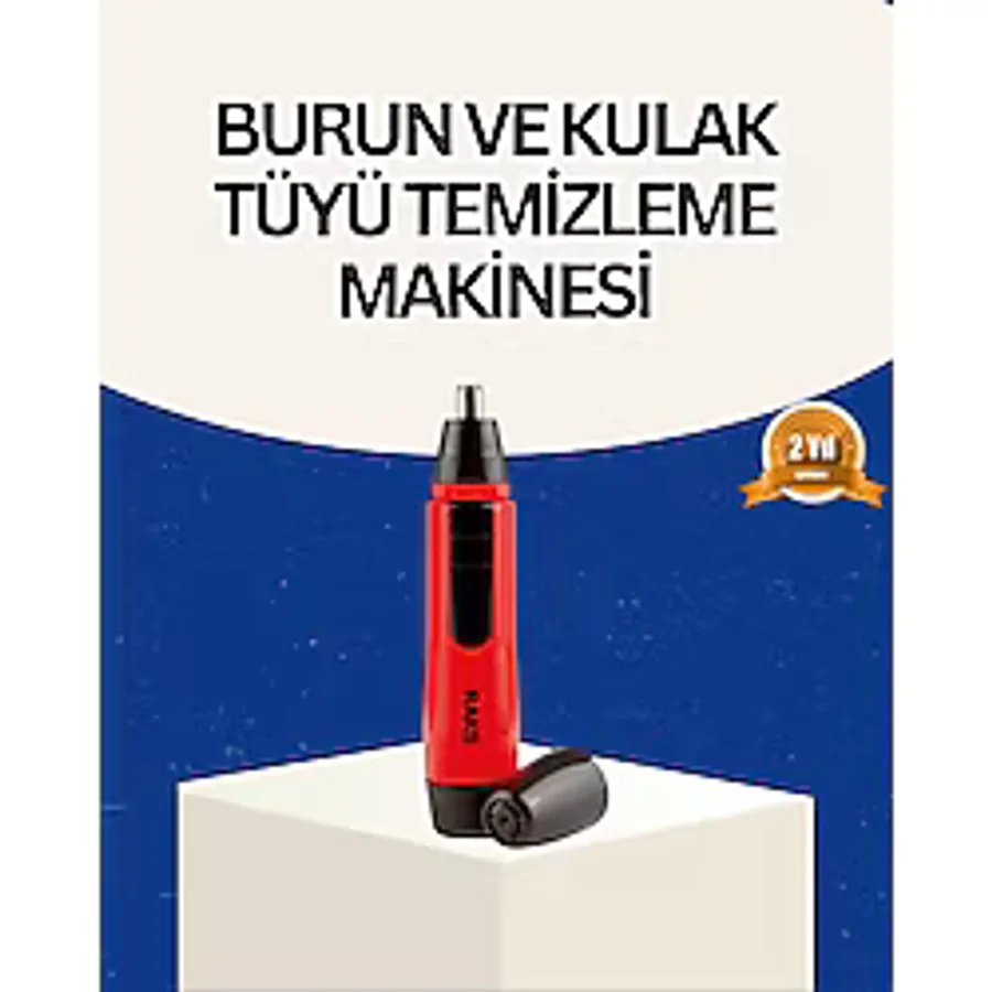 Aylina Mey Ithalat Kulak Burun Tüy Temizleme Makinası Pilli Kırmızı Ergonomik