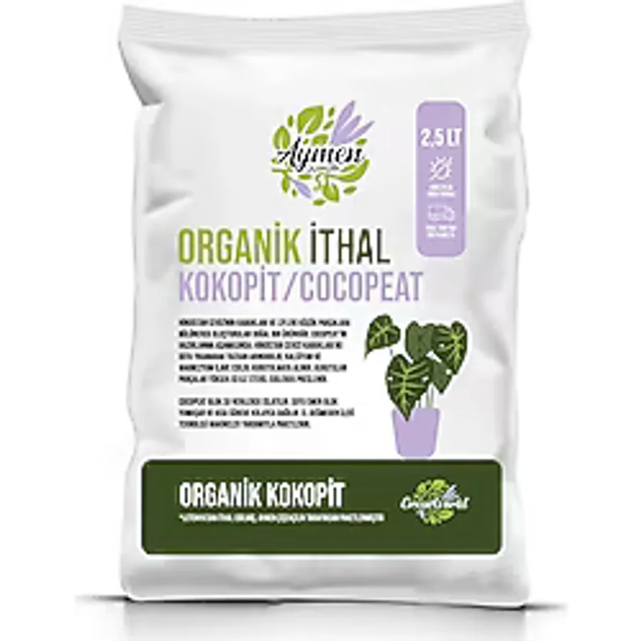 Aymen Çiçekçilik Özel Karışımlı Ponza Katkılı 2,5 Litre Iç Dış Mekan Bitki Yetiştirme Toprağı Cocopeat - Kokopit 2,5 litre