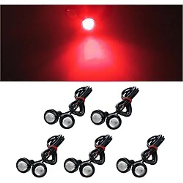 Ayna Altı Led Kartal Gözü Gündüz Farı Led Kırmızı 3 Çift