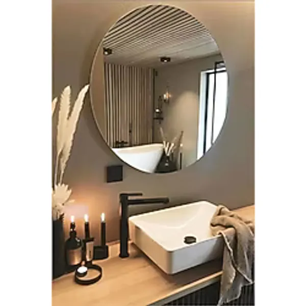 Ayna / Yuvarlak Ayna / Dekoratif Ayna / Banyo Aynası/konsol Aynası/45 Cm Çapında 45 X 45 Gümüş Anthome45 Gümüş