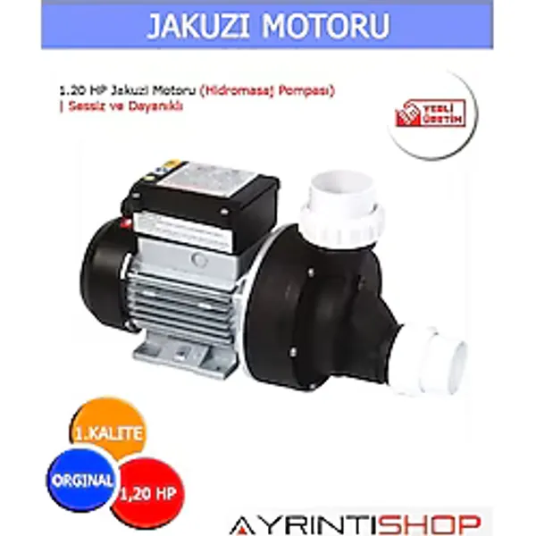 Ayrıntıshop Jakuzi Motoru (Hidromasaj Pompası) Sessiz ve Dayanıklı - 1,20 HP