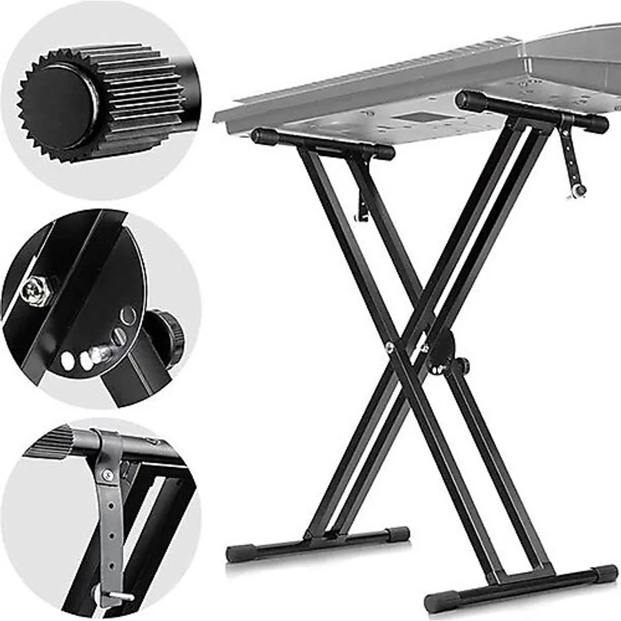 AyrStore CY0245 Taşınabilir ve Ayarlanabilir Çift Sıralı Elektrikli Klavye Standı