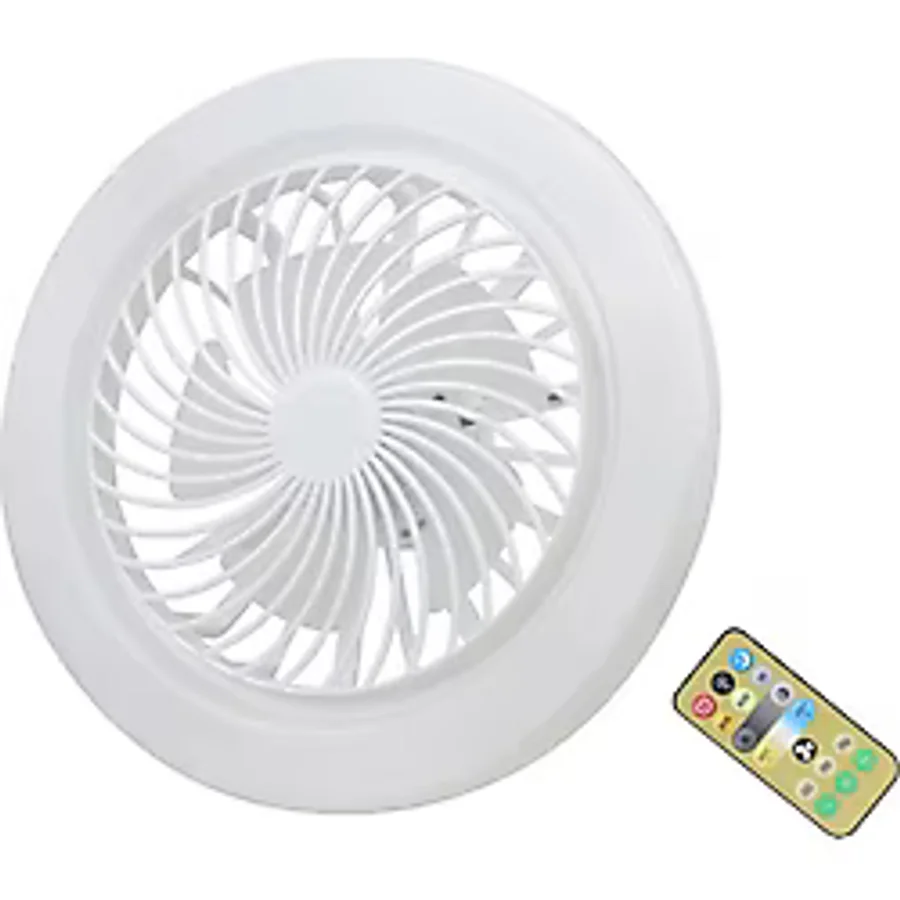 AyrStore E27 Küçük Fan Işığı LED Işıklı Sessiz Tavan Vantilatörü Ayarlanabilir Renk Sıcaklığı Kısılabilir Fan Lambası Ayarlanabilir Fan Hızları 1h/2h/4h Çalışma Odası İçin Uzaktan Kumandalı Zamanlayıc