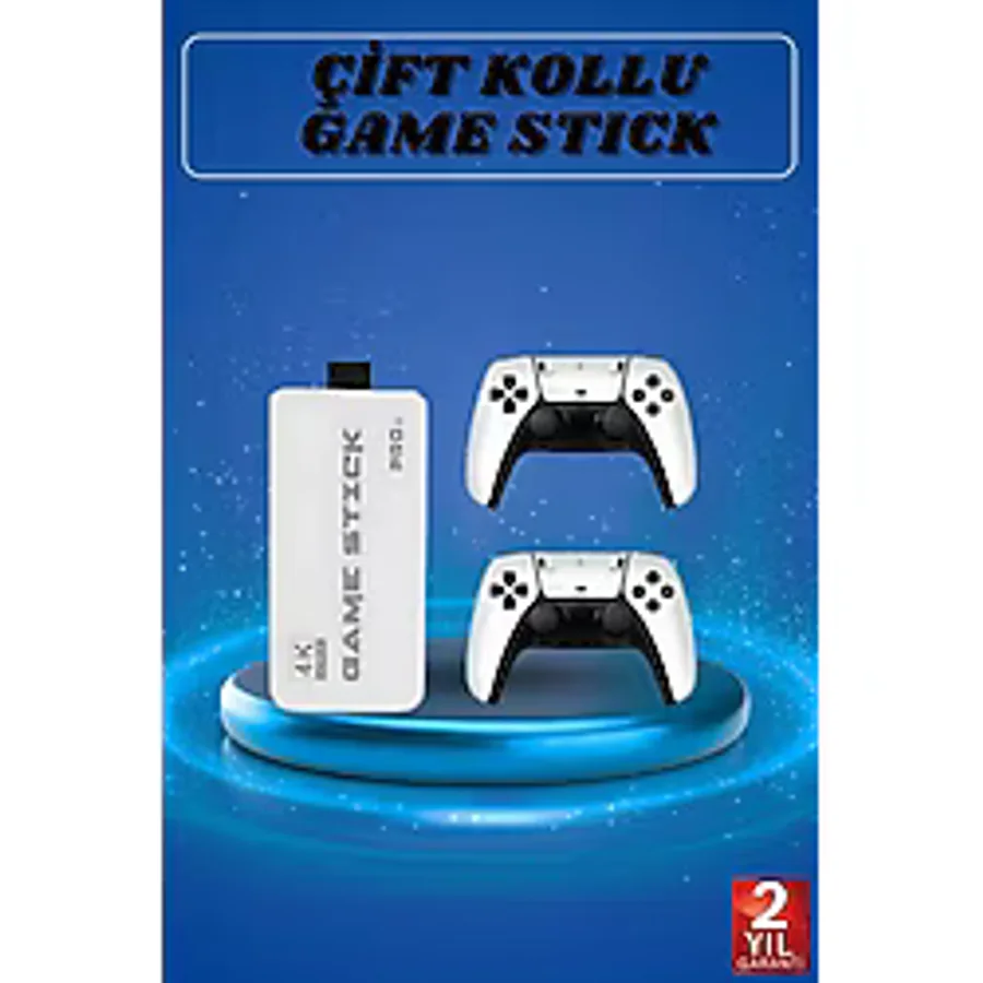 AyrStore Game Stick 4K Retro Çift Kollu Atari Oyunlari +20000 Oyunlu Konsol Nostalji