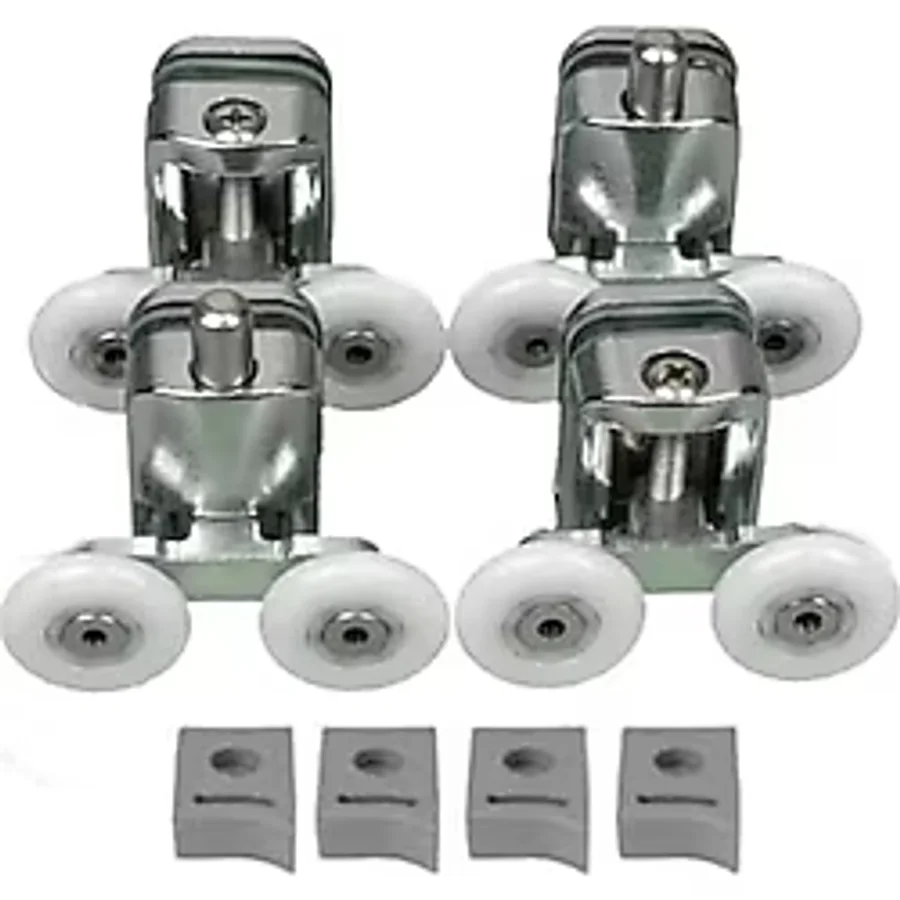 AyrStore Metal Gövdeli Duşakabin Tekerlek Takımı 2 Alt 2 Üst Teker Rulmanı 24 mm
