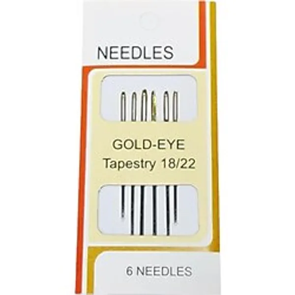 AyrStore Needles Etamin Kaneviçe Iğnesi Altın Gözlü Küt Uçlu