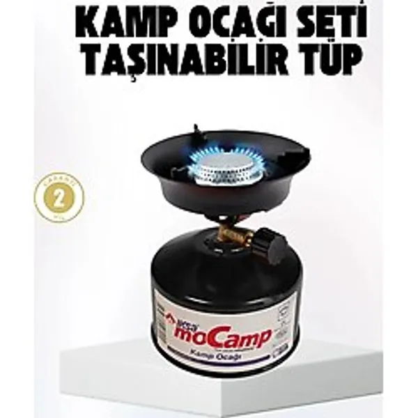 AyrStore Outdoor Kamp Ocağı Gazlı Taşınabilir Pişirme Seti Üç Ayaklı Denge Aparatlı