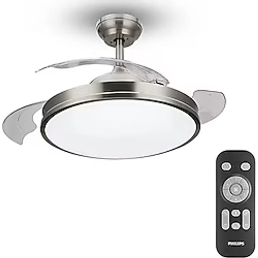AyrStore Philips Atlas Dc Fan Ceiling Tavan Vantilatörlü Armatür, Açılır/kapanır Kanatlı, Kumandalı