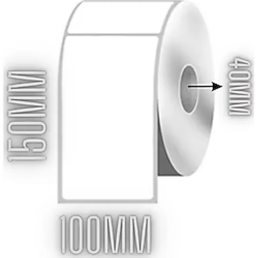 AYSAN ETİKET AySan Etiket Boş Yapışkanlı Kuşe Barkod Etiketi 100mm X 150mm