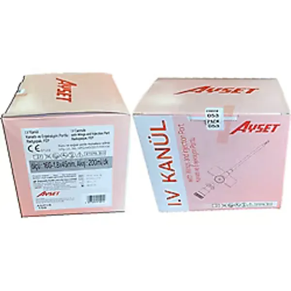 Ayset Intraket I.V. Kanül (Branül) Gri 16G -1,8x45MM 100 Adet