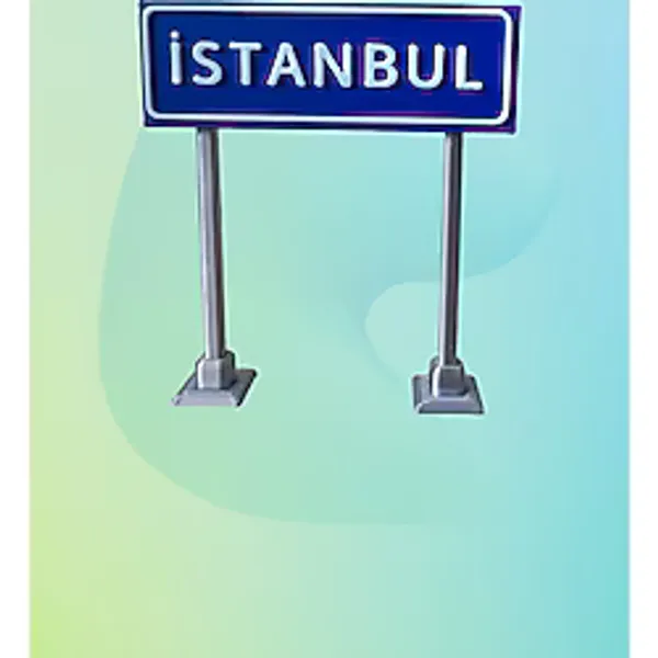 aysluka Minyatür İstanbul Şehir Tabelası - Dekoratif Masaüstü Obje, Maket ve Diorama Aksesuarı