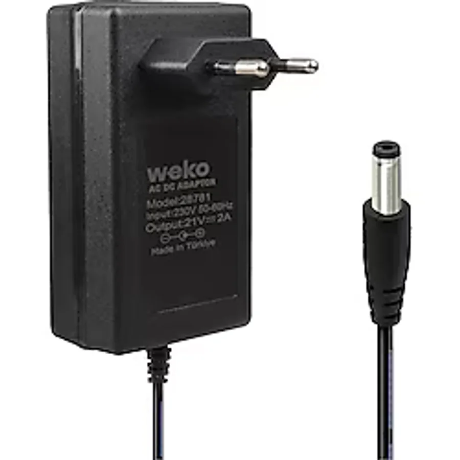 Ayt 21 Volt 2 Amper 5.5x2.5 Mm Uçlu Kırmızı Yeşil Ledli Priz Tipi Şarjlı Matkap Adaptörü Şarj Cihazı Aleti