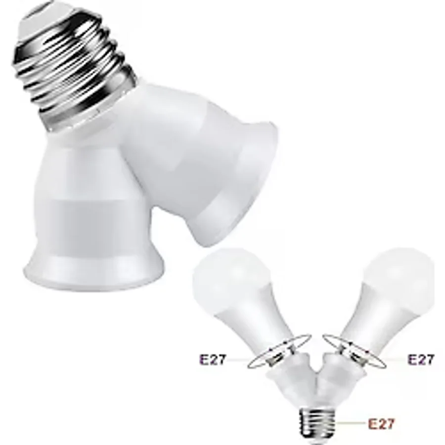 Ayt Ledx Dy-101 E27 Duy Çoğaltıcı Tek Duydan Çift E27 Lamba Bağlantısı Duy Çoklayıcı