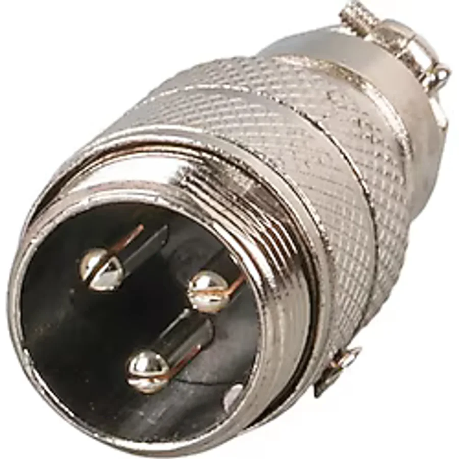 Ayt Mayk Gx16-3 Pinli Metal Erkek Konnektör Jack Soket M16 16Mm Çap Vida Dişli