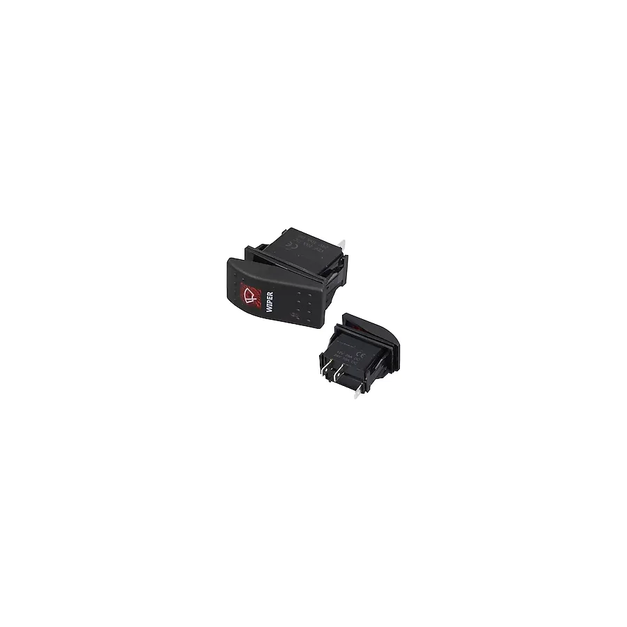 Ayt Silecek Sembollu Lambali Işıklı Arac On Off Ac Kapa Anahtar Dugme Oto İçin 12-24 Volt Switch 3 Pinli