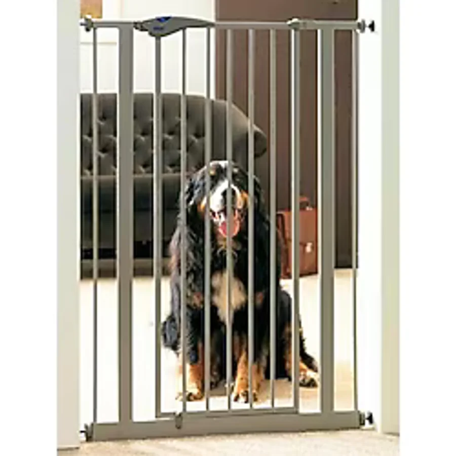 Ayvella Köpek Bariyeri Güvenlik Kapısı 75-96 cm Arası Genişlikte Kullanım Imkanı Metal Çit Köpek Eğitim Evde Güvenlik - Beyaz