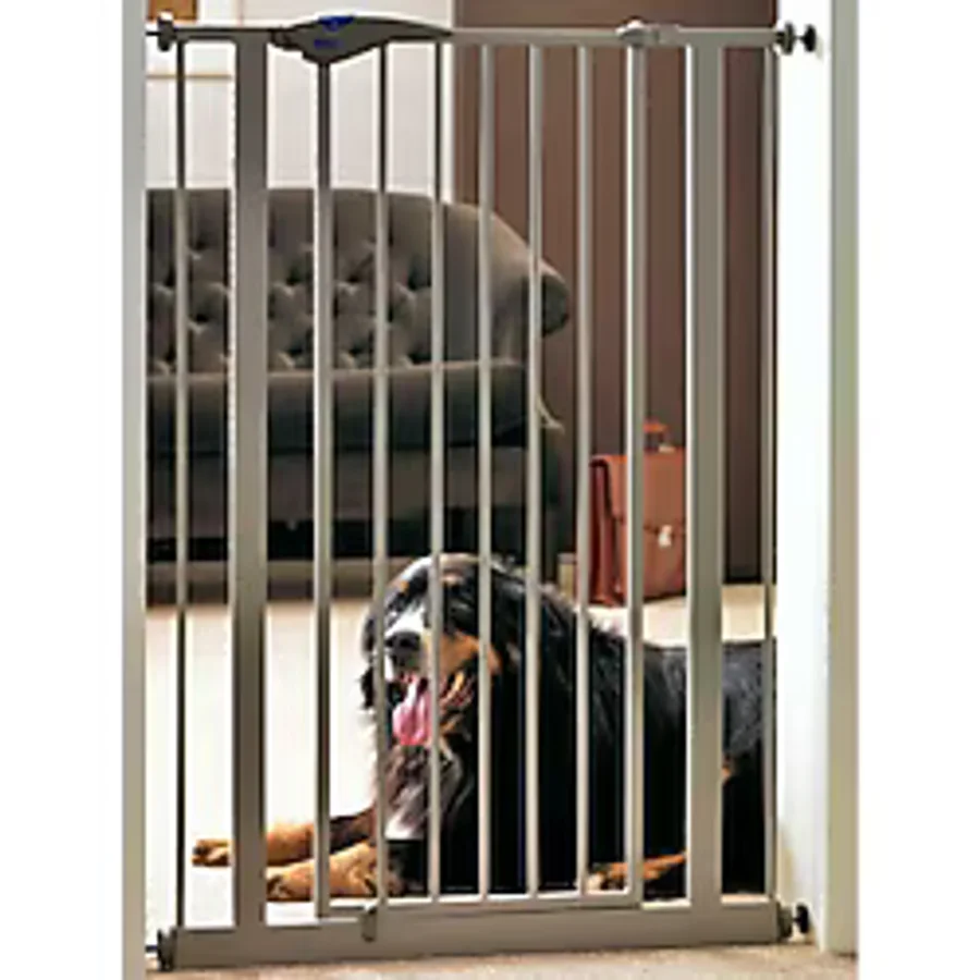 Ayvella Köpek Bariyeri Güvenlik Kapısı 96-105 cm Arası Genişlikte Kullanım Imkanı Metal Çit Köpek Eğitim Evde Güvenlik - Beyaz