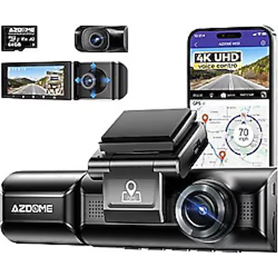 Azdome M550 Pro 3 Kameralı Araç Kamerası Seti