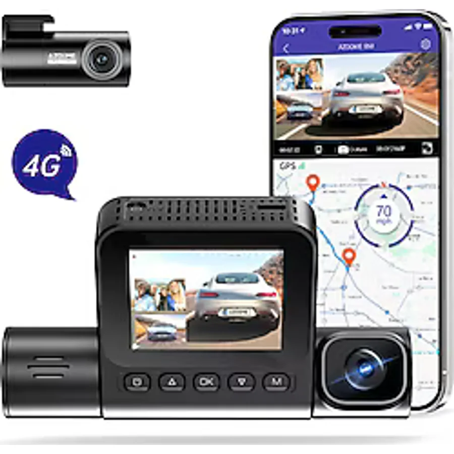 Azdome S58 2K 3 Kameralı Araç Kamerası Seti