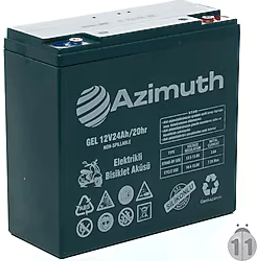 Azimuth 12v 24 Ah Amper Elektrikli Bisiklet Aküsü