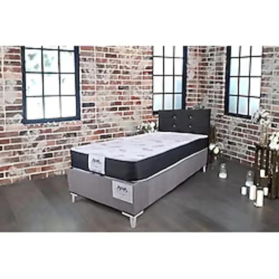 Azrayatakmobilya Tek Kişilik Yatak+Baza + Başlık Basic 90 x 190 CM