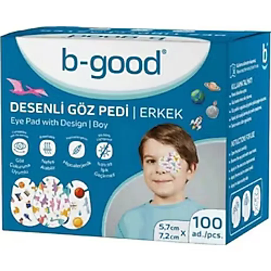 B-Good Göz Pedi Desenli Erkek 5,7 X 7,2 Cm - 100'Lü