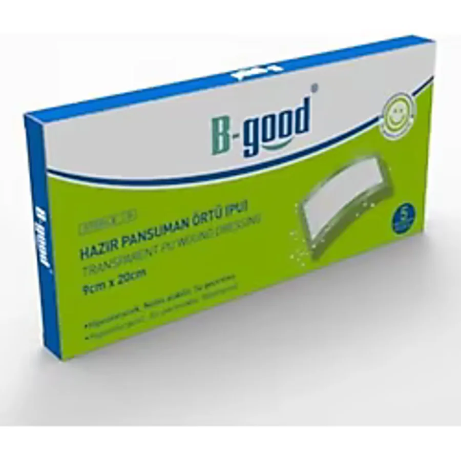 B-Good Şeffaf Hazır Pansuman 9cm x 20cm 5'li Yara Örtüsü