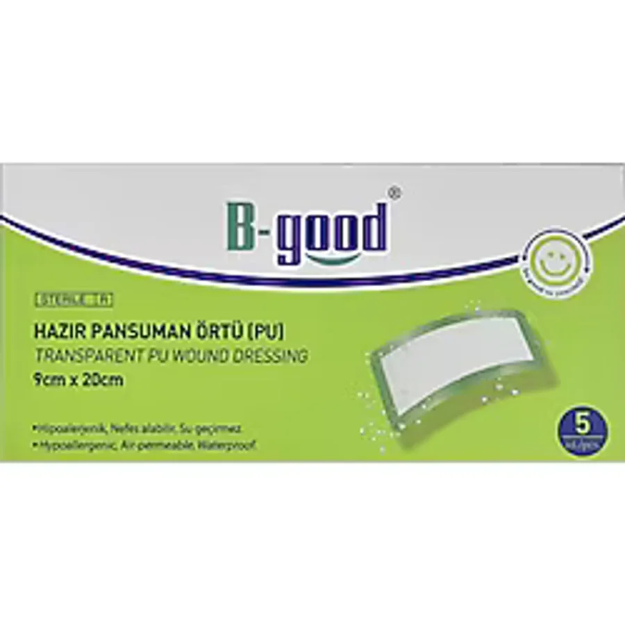 B-Good Şeffaf Yara Örtüsü 9Cmx30Cm 5 Li